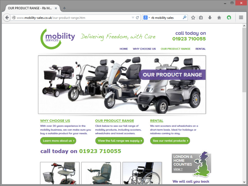 Mobility Services Website Design