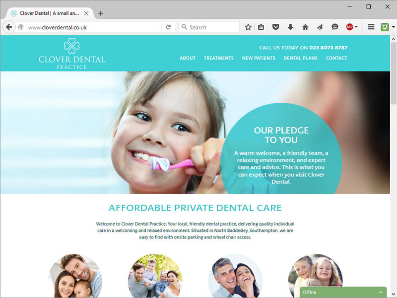 Clover Dental Practice Website